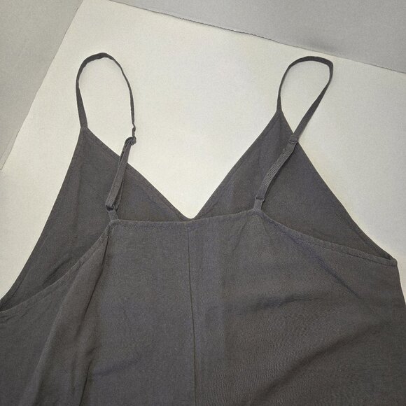 XS wide leg Uniqlo linen blend one piece jumper jumpsuit flowy relaxed casual - Picture 5 of 7